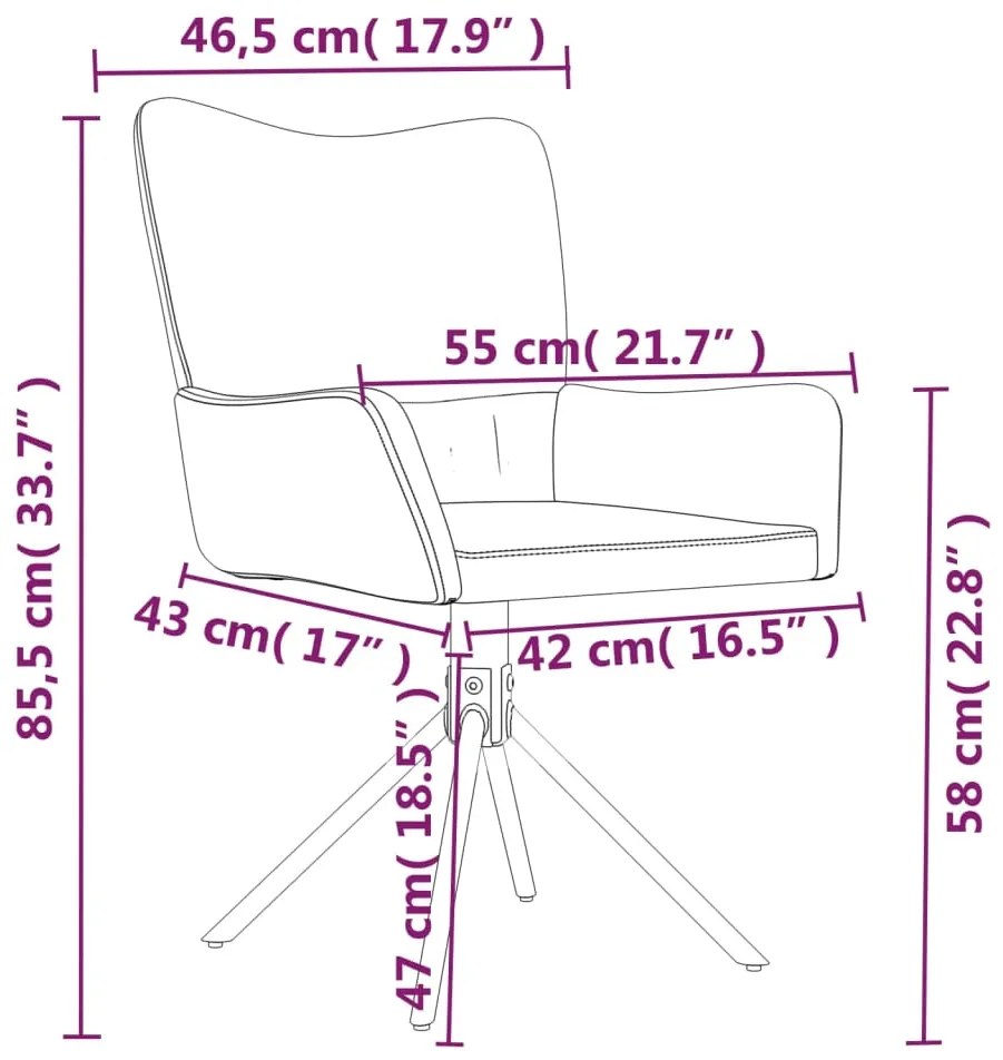 Cadeiras de jantar giratórias 2 pcs veludo azul