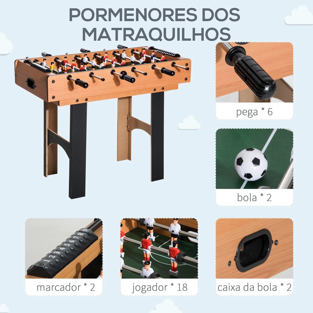 HOMCOM Mesa Multi-Jogos 4 em 1 Mesa de Jogos para Crianças acima de 6