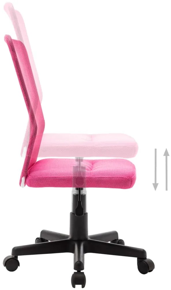 Cadeira de escritório 44x52x100 cm tecido de malha rosa