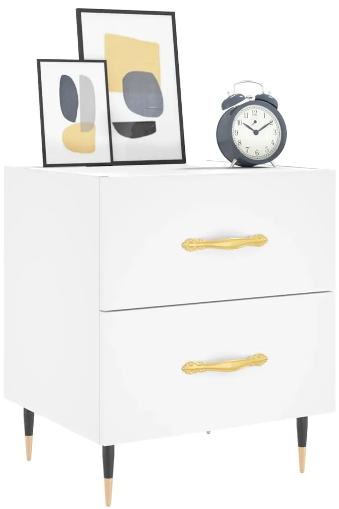 Mesa de cabeceira 40x35x47,5 cm derivados de madeira branco