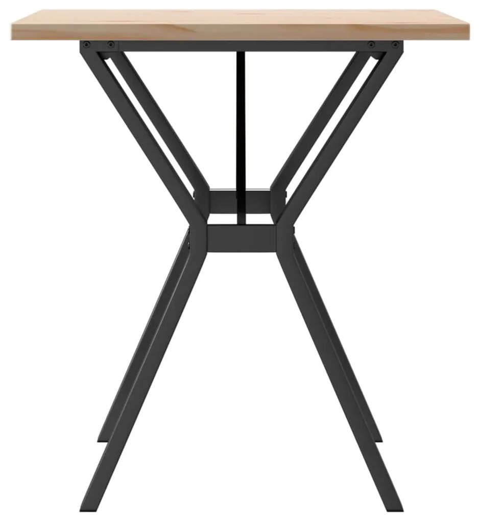 Mesa de jantar estrutura em Y 70x70x75,5 cm pinho/aço