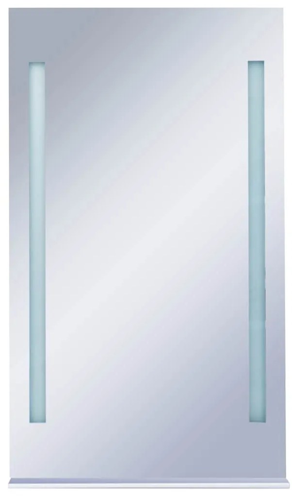 Espelho de parede LED c/ prateleira para casa de banho 60x100cm