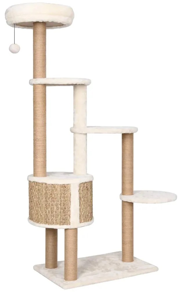 Árvore para gatos c/ postes e almofadão 148 cm erva marinha
