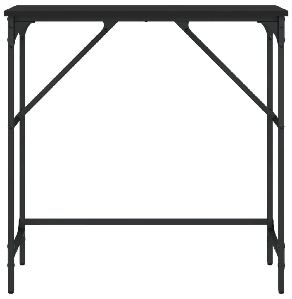 Mesa consola 75x32x75 cm derivados de madeira preto
