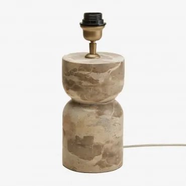 Base Para Lâmpada De Mesa Em Pedra Natural Diniz Mármore Bege Panther - Sklum