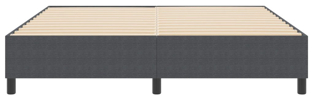 Cama Box Spring vidaXL Cinza Escuro Super King Tecido de Corduroy