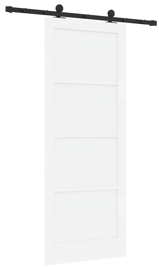 Porta Deslizante com Conjunto de Ferragens 'ORKDAL'Madeira Sólida Bran
