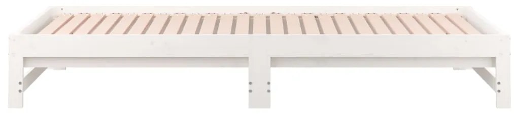 Sofá-cama de puxar 2x(90x200) cm pinho maciço branco