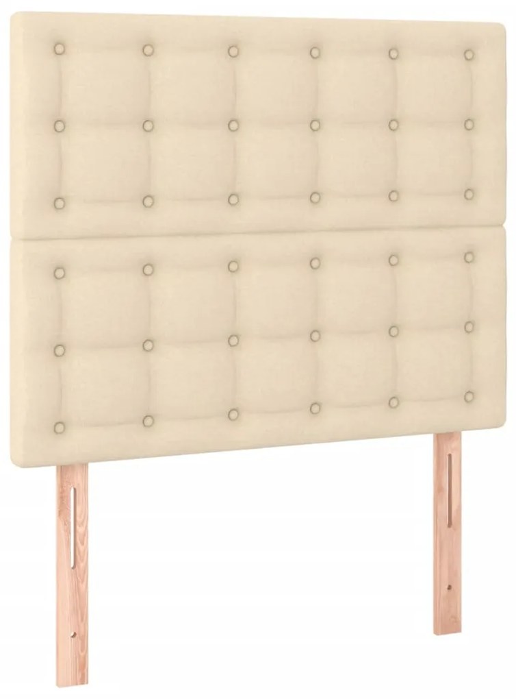 Cama com molas/colchão 120x200 cm tecido cor creme