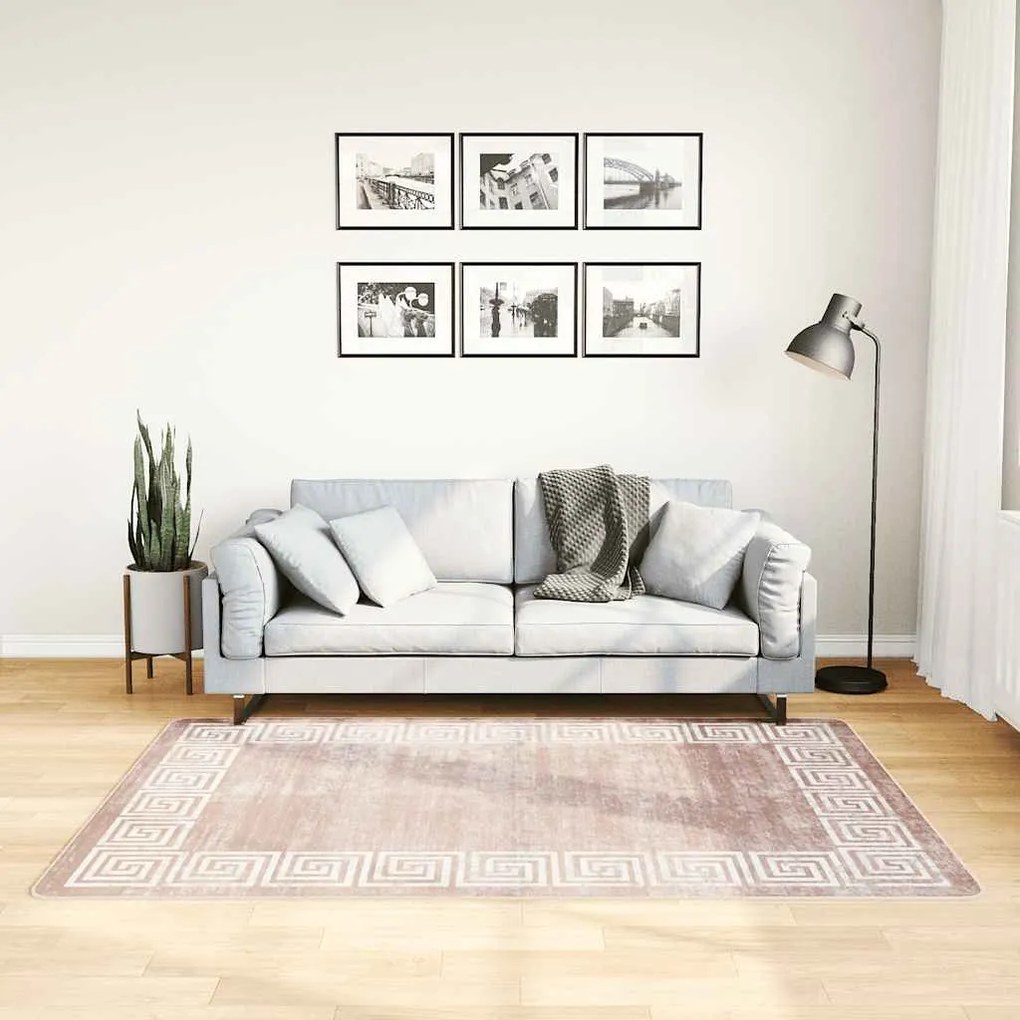 Tapete lavável antiderrapante 120x180 cm bege