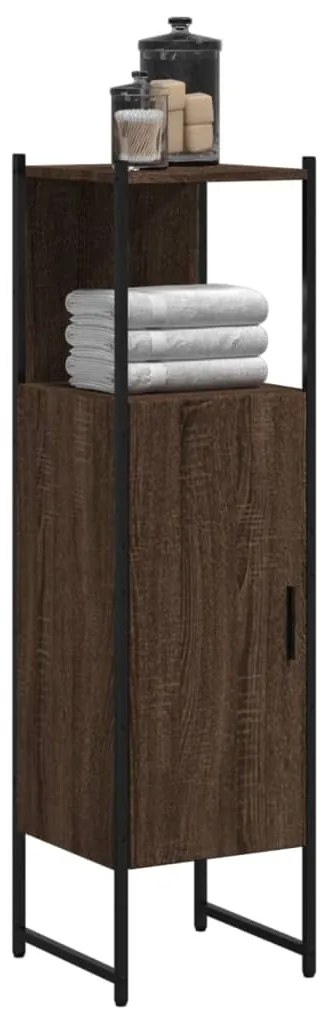 vidaXL Armário WC 33x33x120,5cm derivados de madeira carvalho castanho