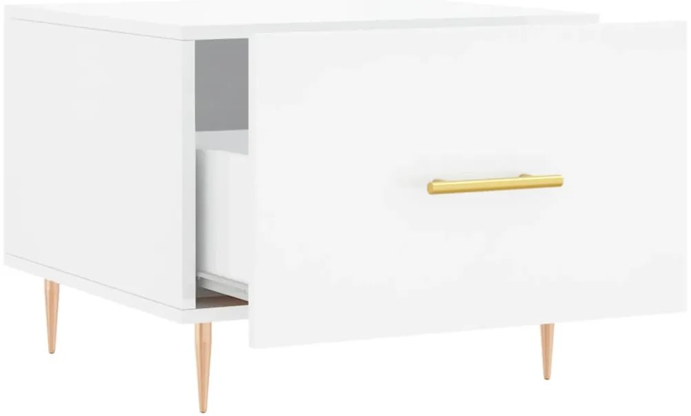 Mesas de centro 2 pcs 50x50x40 cm branco brilhante