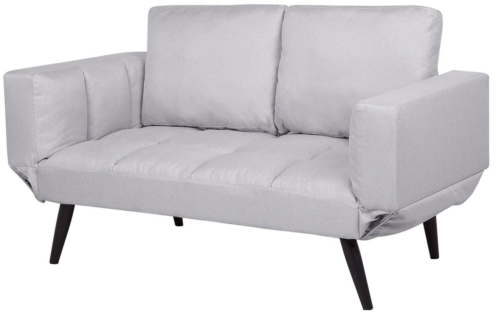 Sofá-cama em tecido cinzento claro BREKKE Beliani