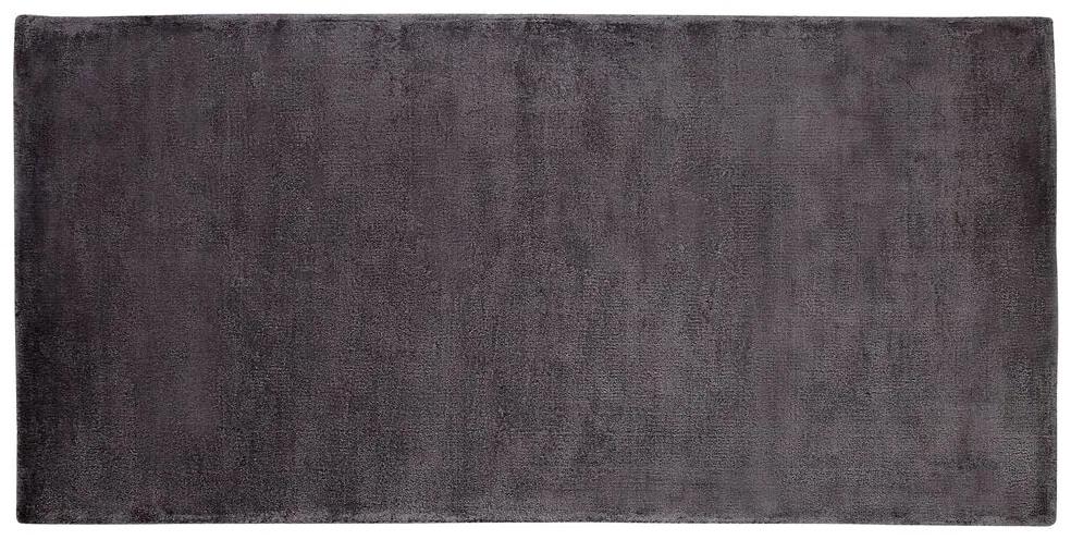 Tapete de pelo curto cinzento escuro 80 x 150 cm GESI II Beliani