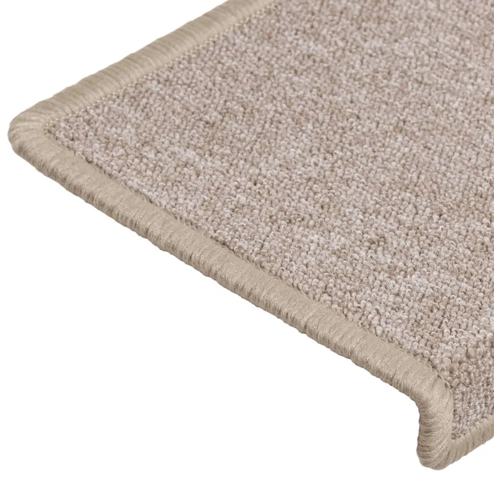 Tapete/carpete para degraus 15 pcs 65x21x4 cinzento-acastanhado
