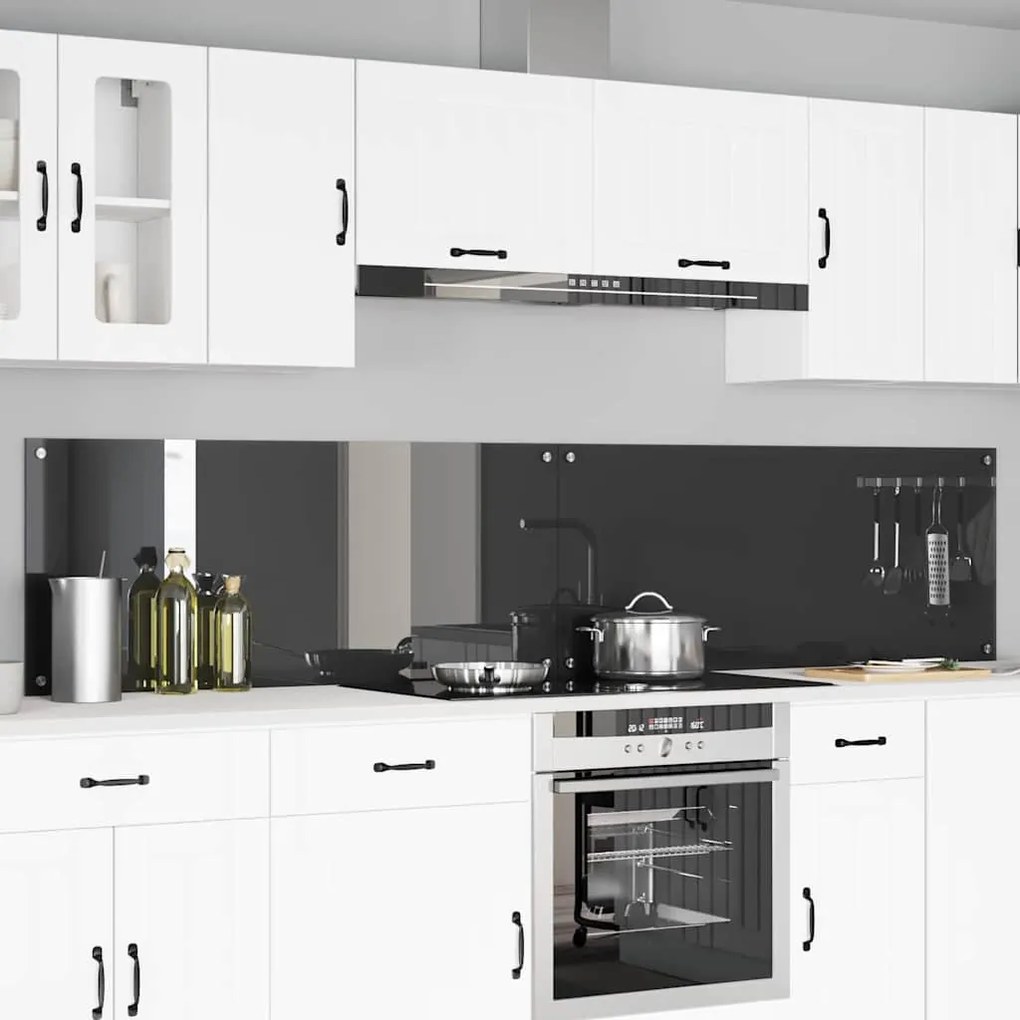vidaXL Proteção de Cozinha 2 pcs Cinza Escuro 120 x 50 cm