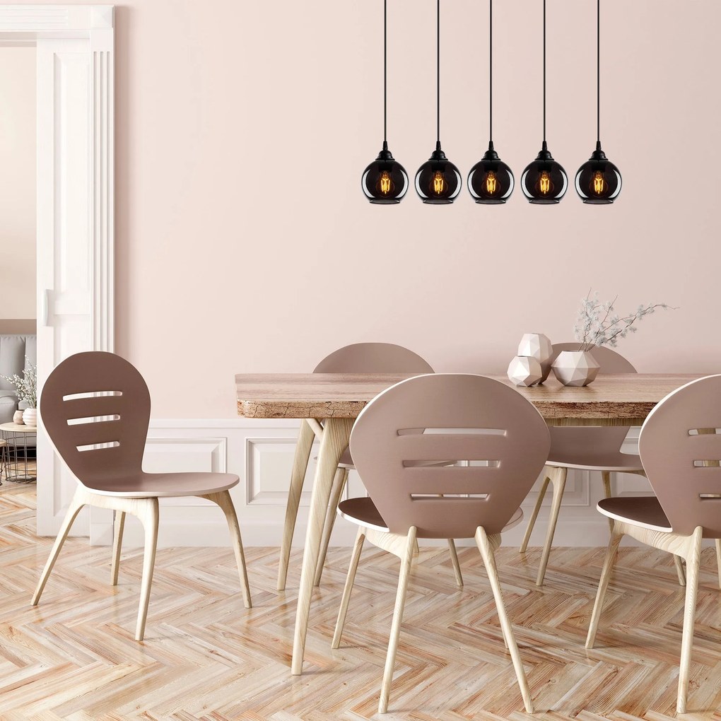 Candeeiro Suspenso Smoked – Fume – 85 x 85 cm