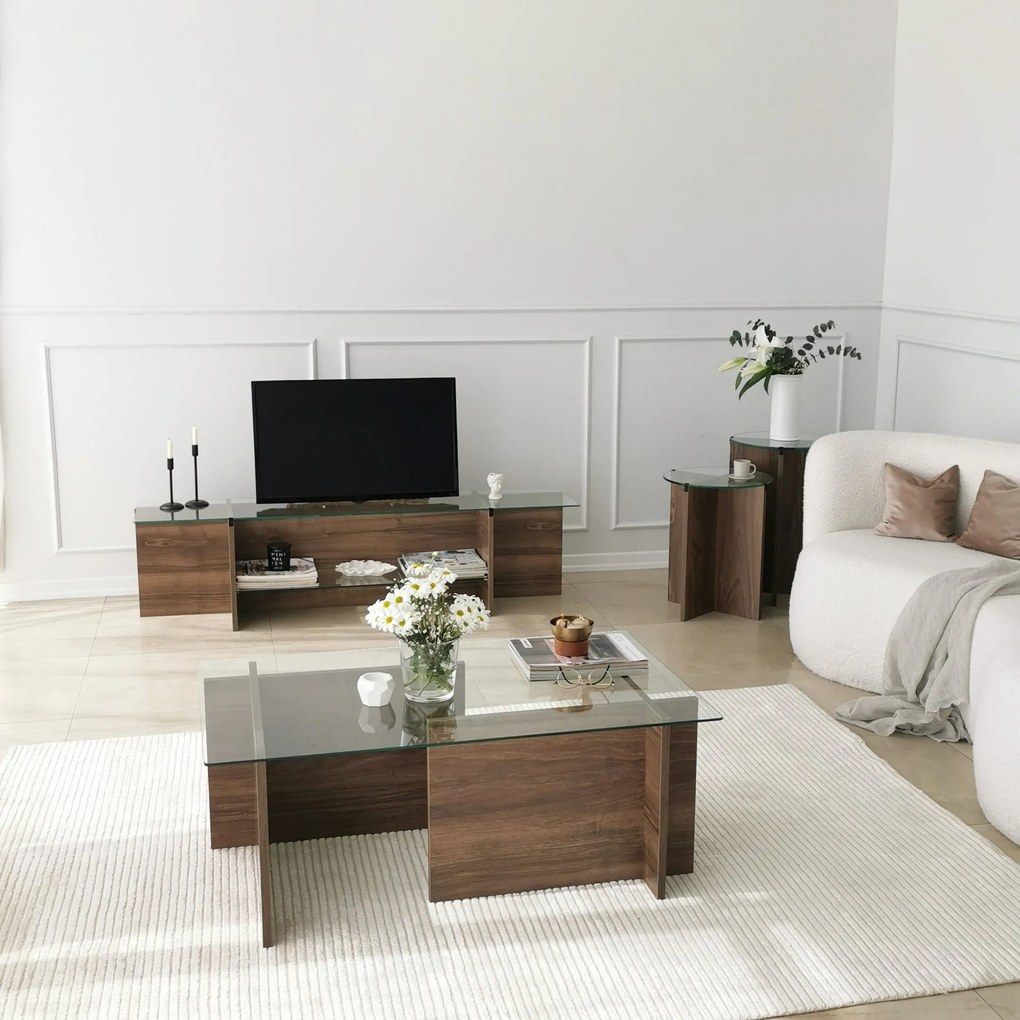 Mesa de Centro Escape – Nogueira – 105 cm x 40 cm x 65 cm