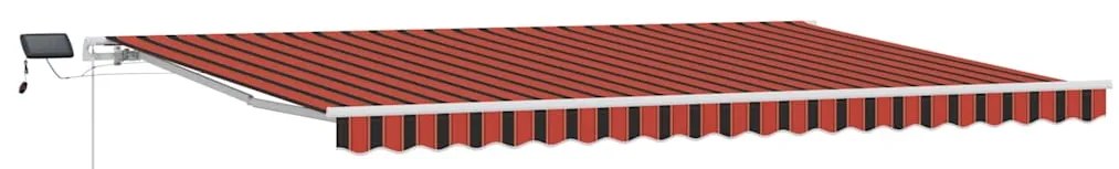 Toldo Manual Laranja e Marrom 500 × 350 cm laranja e castanho