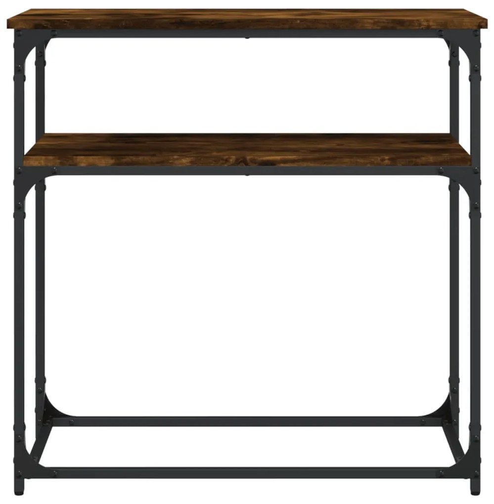 Mesa consola 75x35,5x75 cm derivados de madeira carvalho fumado