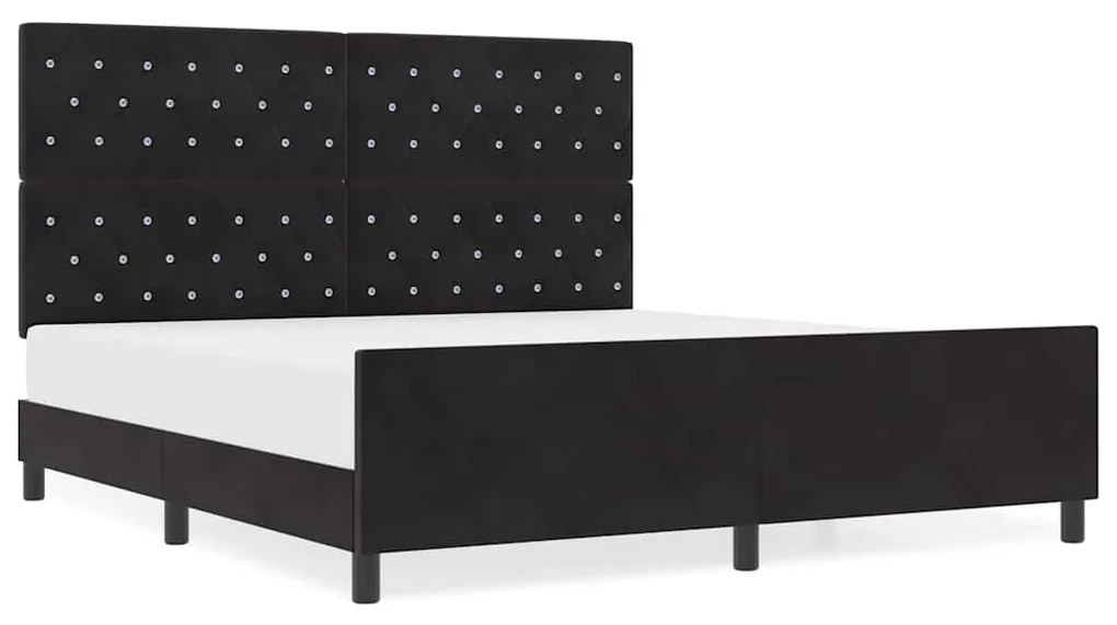 Cama vidaXL Preta 180x200 cm Veludo