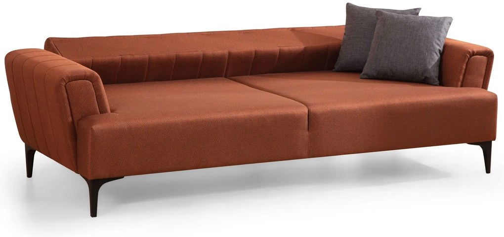 Sofá-cama de 3 Lugares Hamlet – Vermelho Telha – 230x95x77 cm