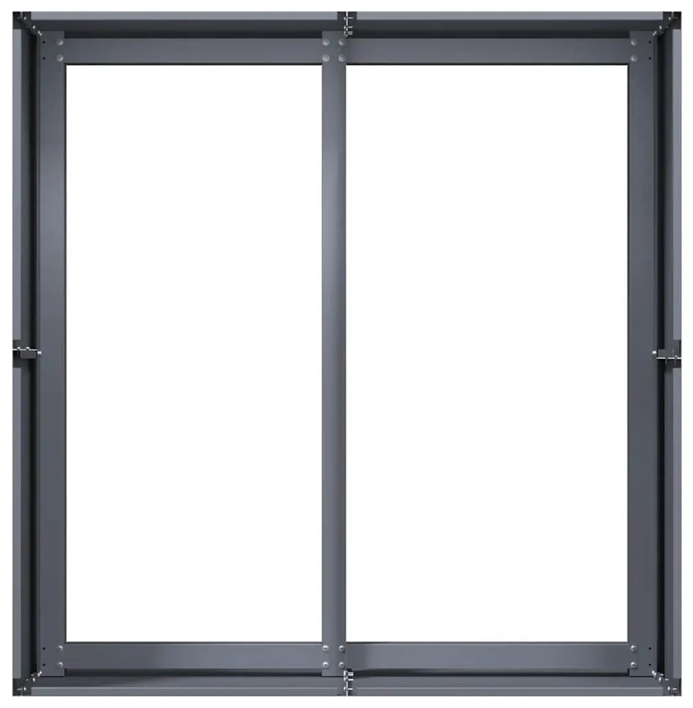 Vaso/floreira 80x80x40 cm aço laminado a frio antracite