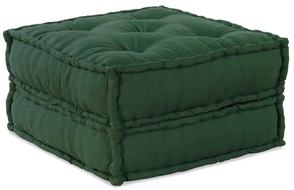 Pufe modular 70x70x36 cm tecido verde