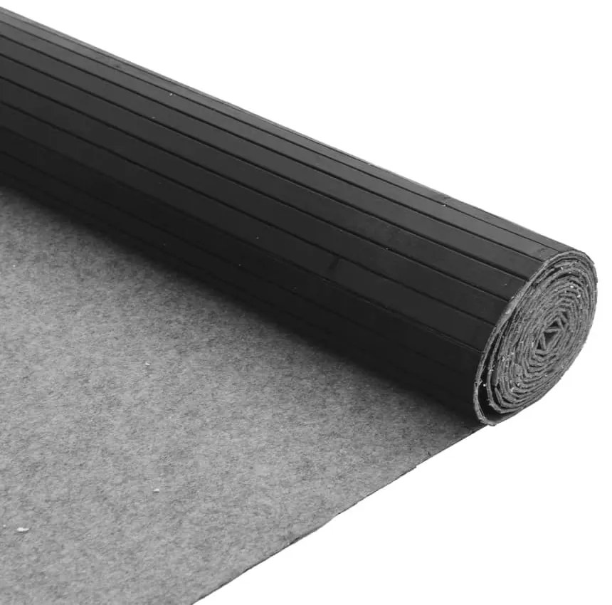 Tapete retangular 80x300 cm bambu cinzento