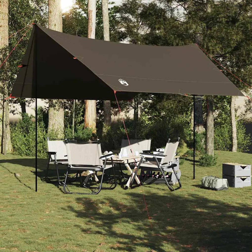 Lona de campismo 462x306x211 cm impermeável castanho