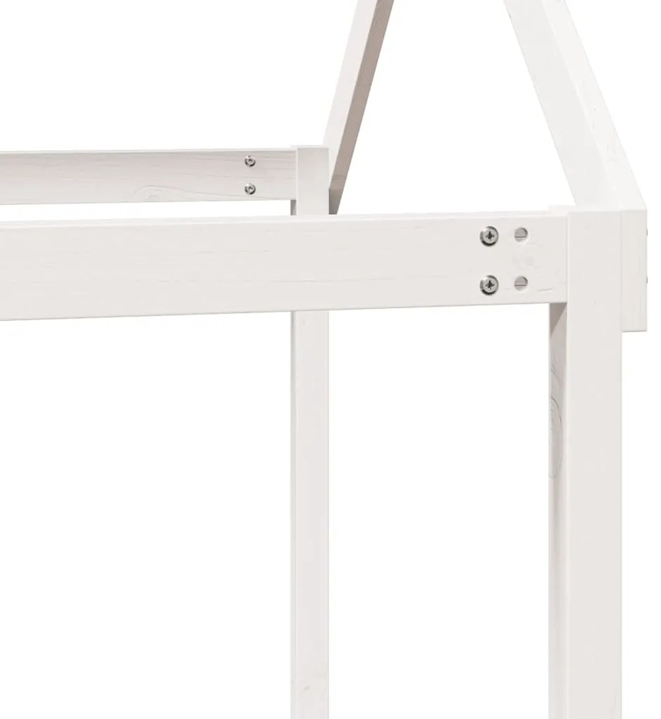 Telhado de cama infantil 207x95,5x159 cm pinho maciço branco