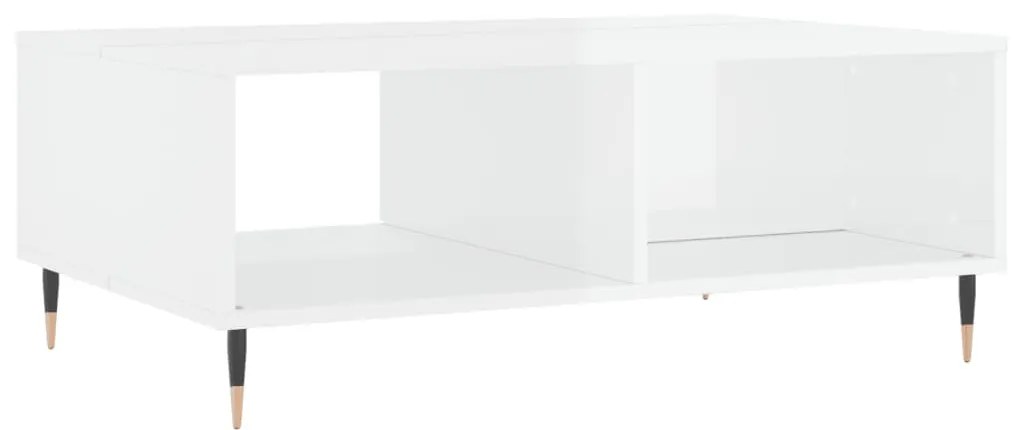 Mesa de centro 90x60x35cm derivados de madeira branco brilhante