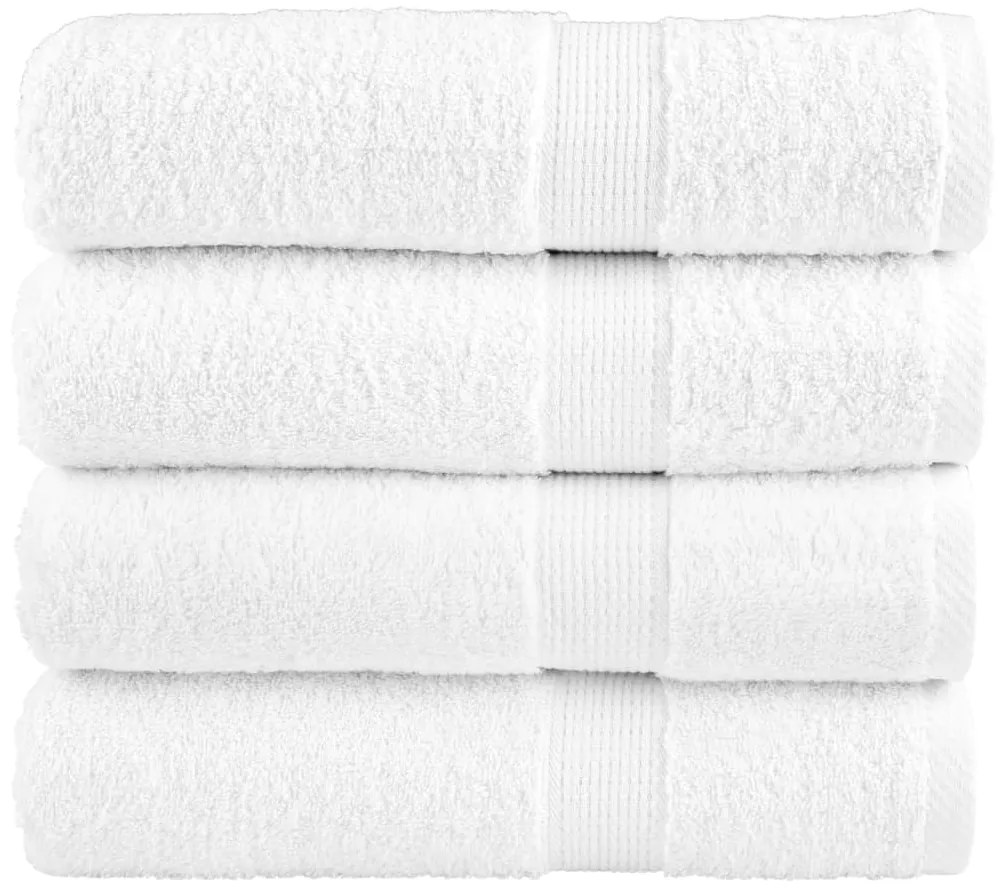 Toalhas de banho premium SOLUND 4 pcs 70x140 cm 600 gsm branco