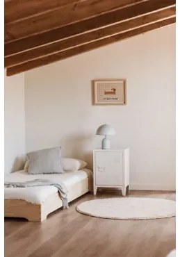 Mesa De Cabeceira Com Armário De Aço Pohpli Branco - Sklum