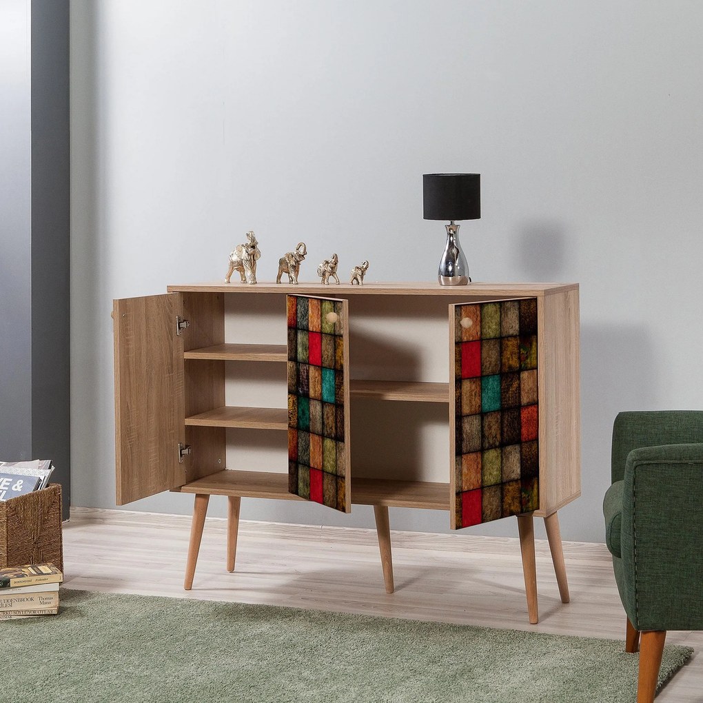 Console Mega – Carvalho Sonoma – 120 cm x 90 cm x 36 cm