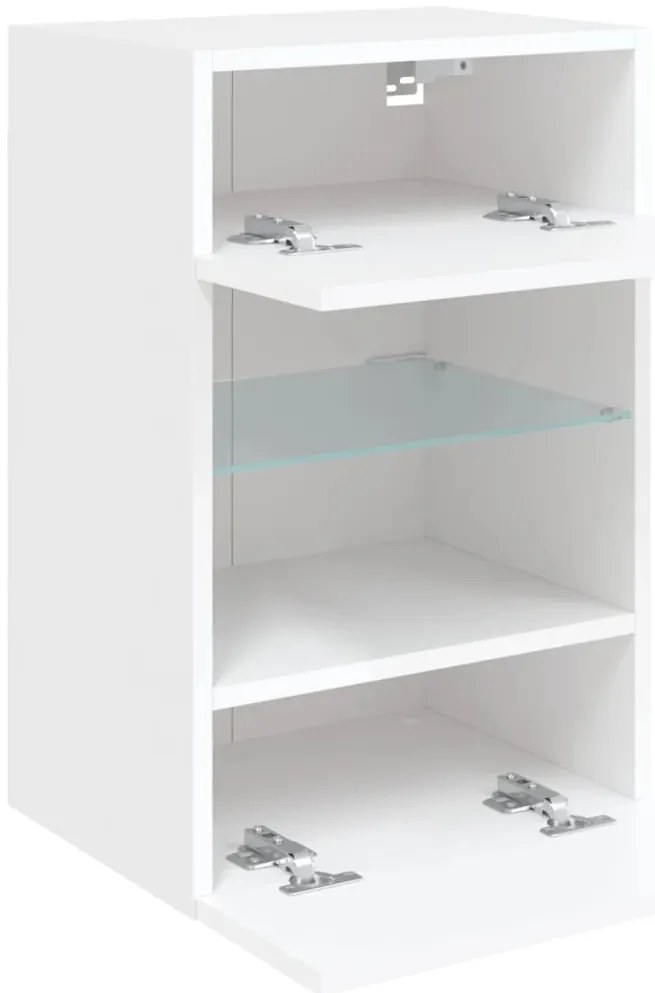 Móvel de parede para TV com luzes LED 40x30x60,5 cm branco