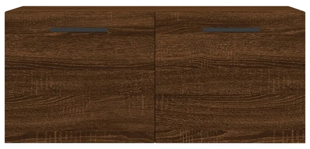 Armário parede 80x36,5x35cm derivados madeira carvalho castanho