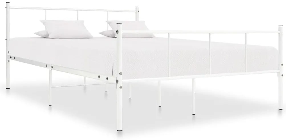vidaXL Estrutura de cama 140x200 cm metal branco