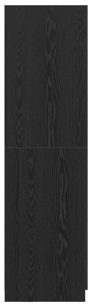 Guarda-roupas Preto Carvalho 80x51x180 cm Madeira de engenharia