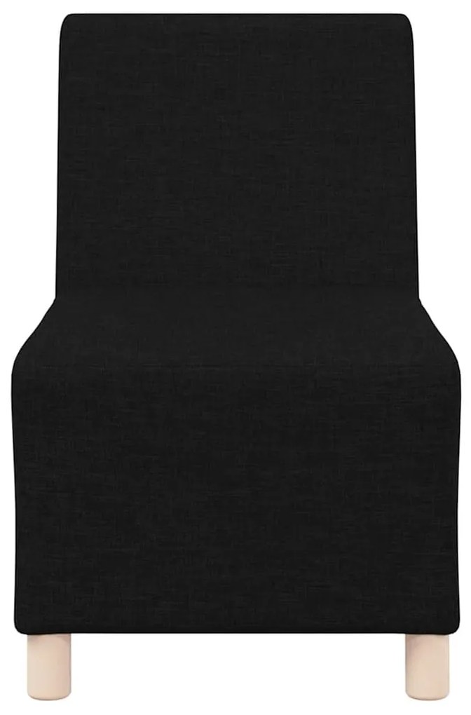Cadeira de Sofá Cinza Claro 55 cm em Tecido 2 pcs Preto