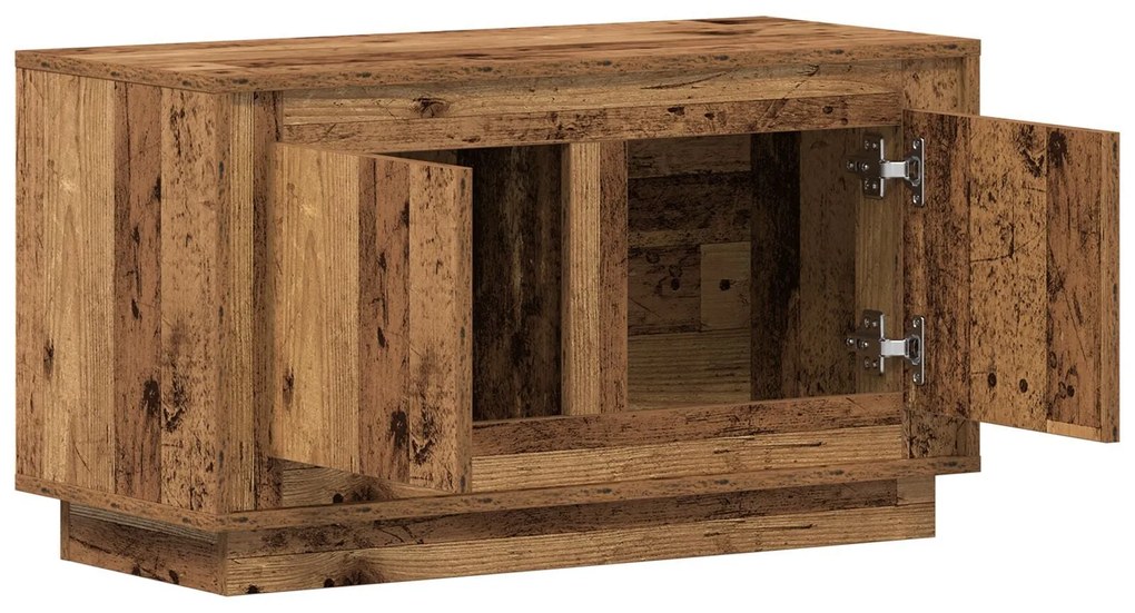 Armário de TV vidaXL Madeira Velha 80x35x45 cm Madeira de Engenharia