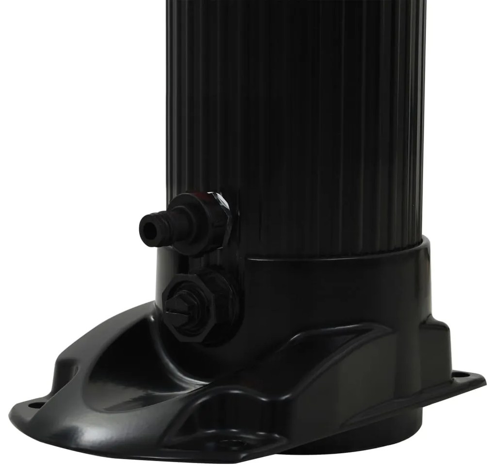 Chuveiro solar dobrável 214 cm 23 L preto