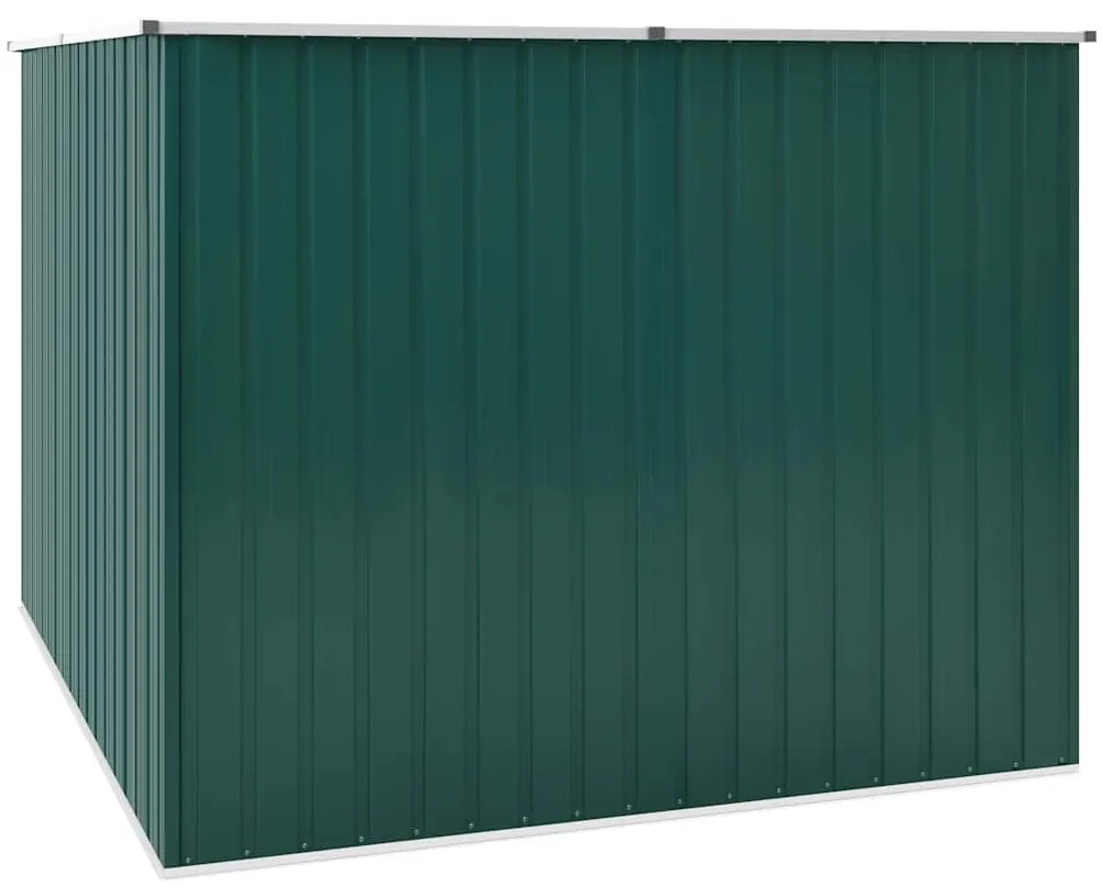 Abrigo de jardim 195x198x159 cm aço galvanizado verde