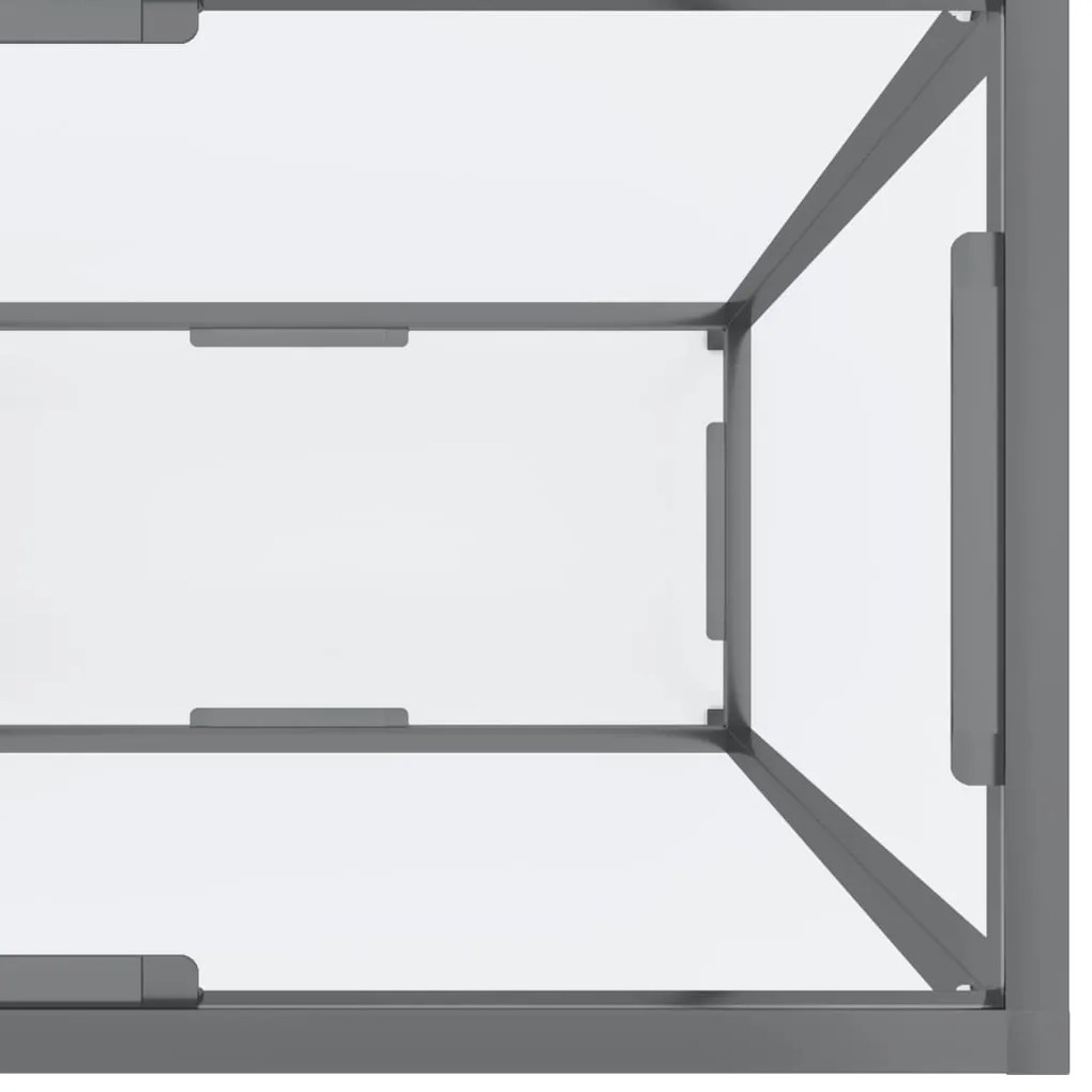 Mesa consola transparente 160x35x75,5 cm vidro temperado