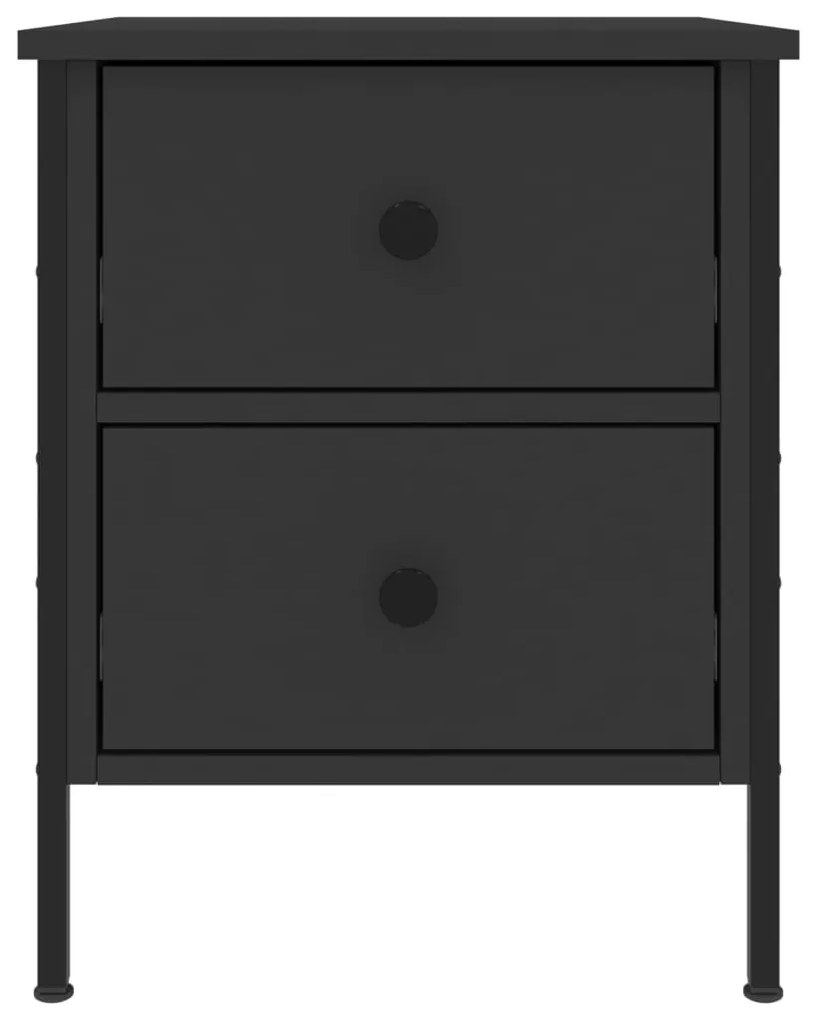 Mesas de cabeceira 2pcs 40x42x50 cm derivados de madeira preto