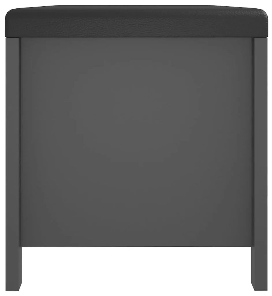 Caixa arrumação c/ almofadão contraplacado 105x40x45 cm cinza