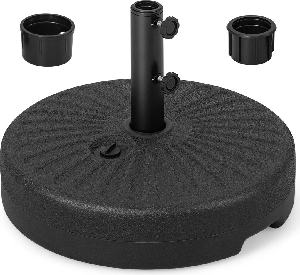 Suporte de guarda-sol insuflável resistente 50 x 36 cm (diâmetro x altura), compatível com hastes de 38/48 mm, capacidade de carga de 22 kg, para jard