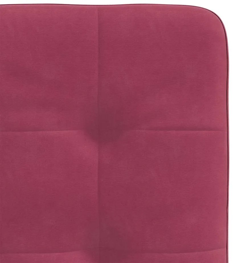 Cadeiras de jantar 4 pcs veludo vermelho tinto