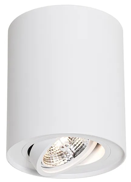 Foco de teto moderno branco rotativo e inclinável AR70 - Rondoo Up Moderno