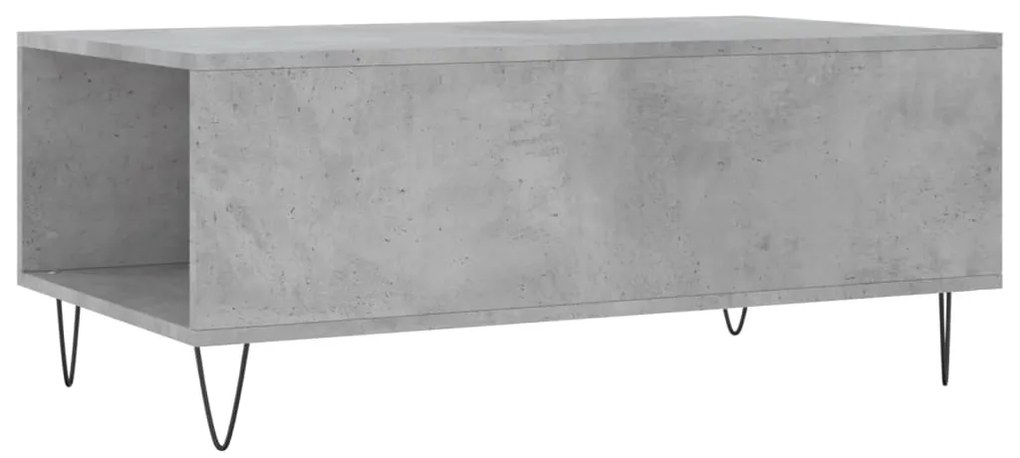 Mesa de centro 90x50x36,5 cm derivados madeira cinzento cimento